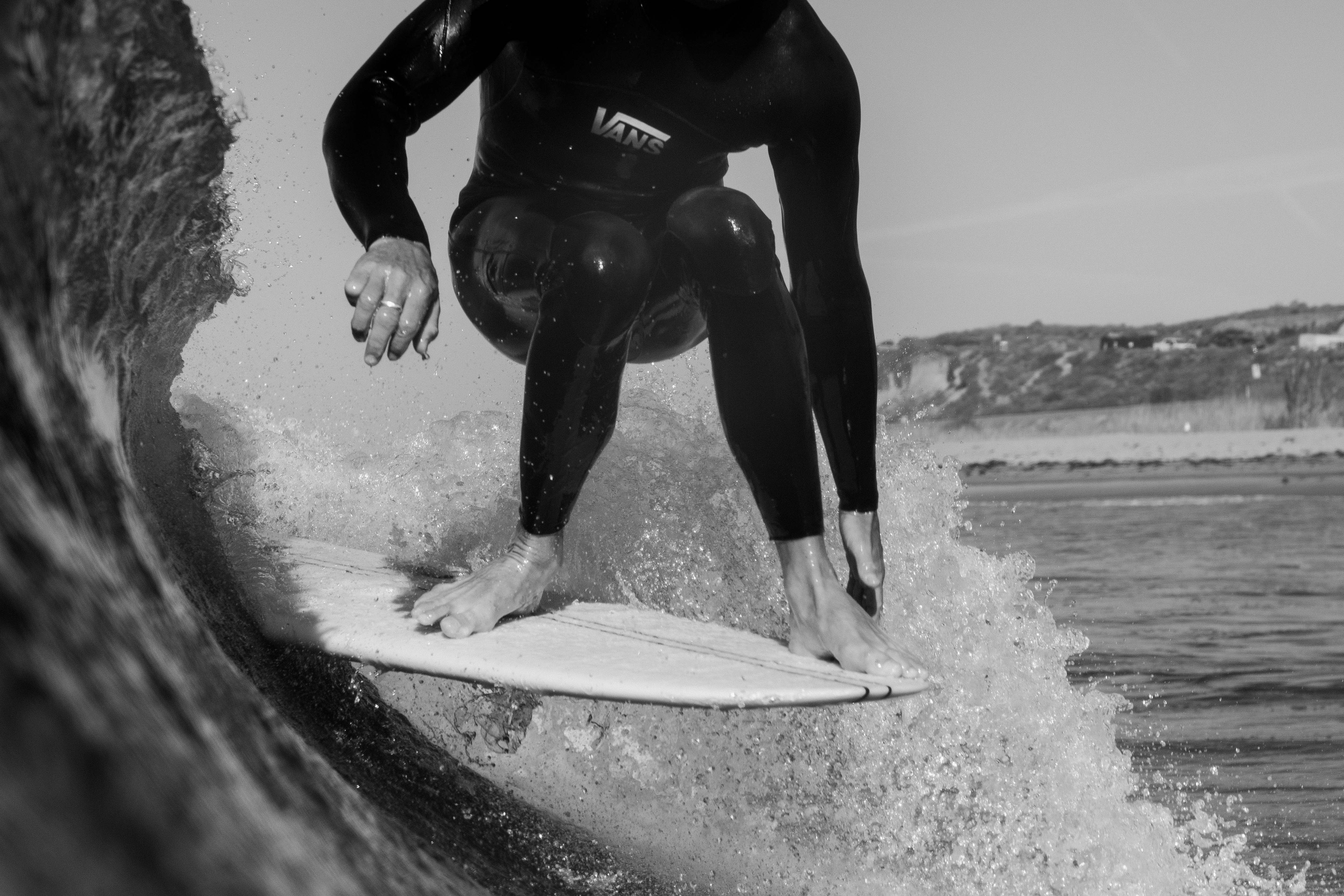 Dean Petty surfing