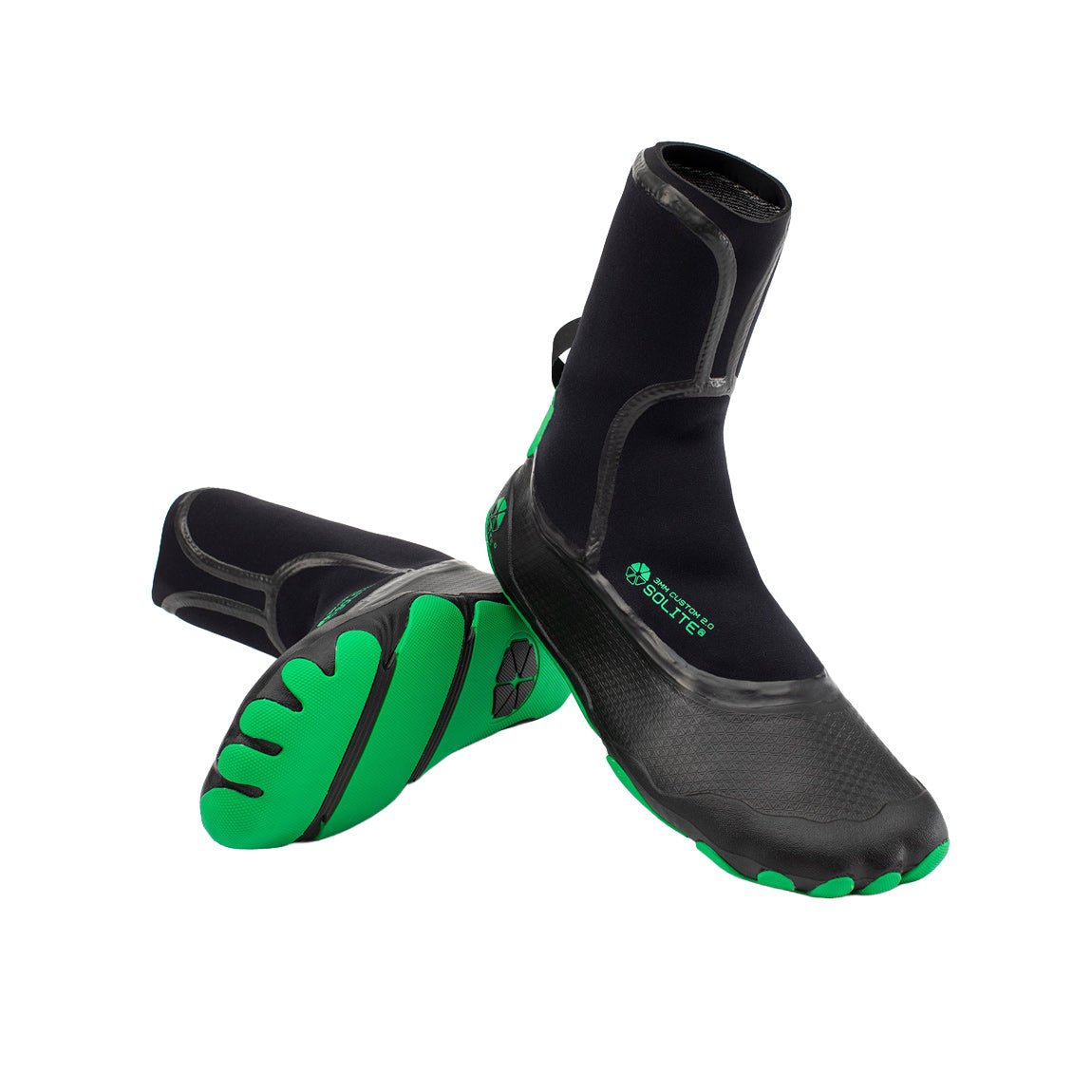SOLITE 3MM CUSTOM 2.0 BAREFOOT FEEL - BLK/GRN - Bing Surfboards